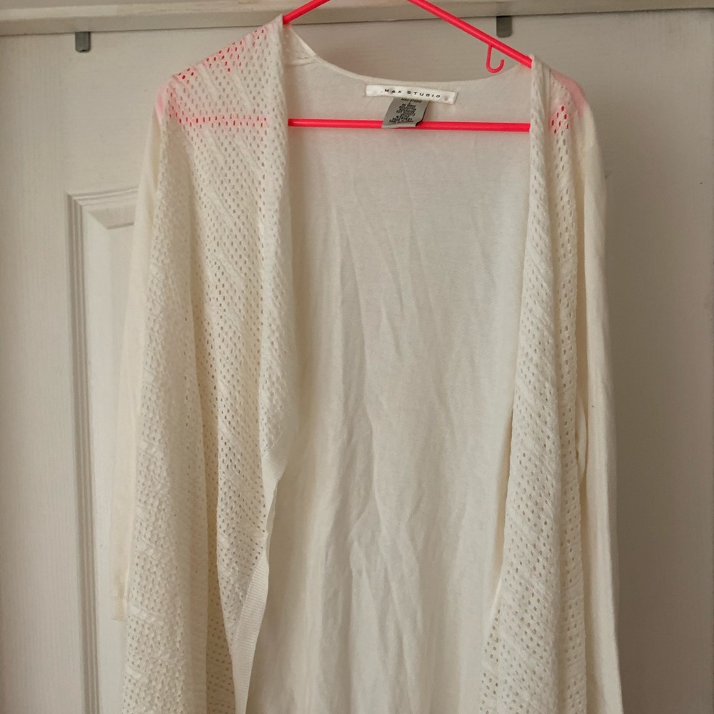 Cream layered cardigan